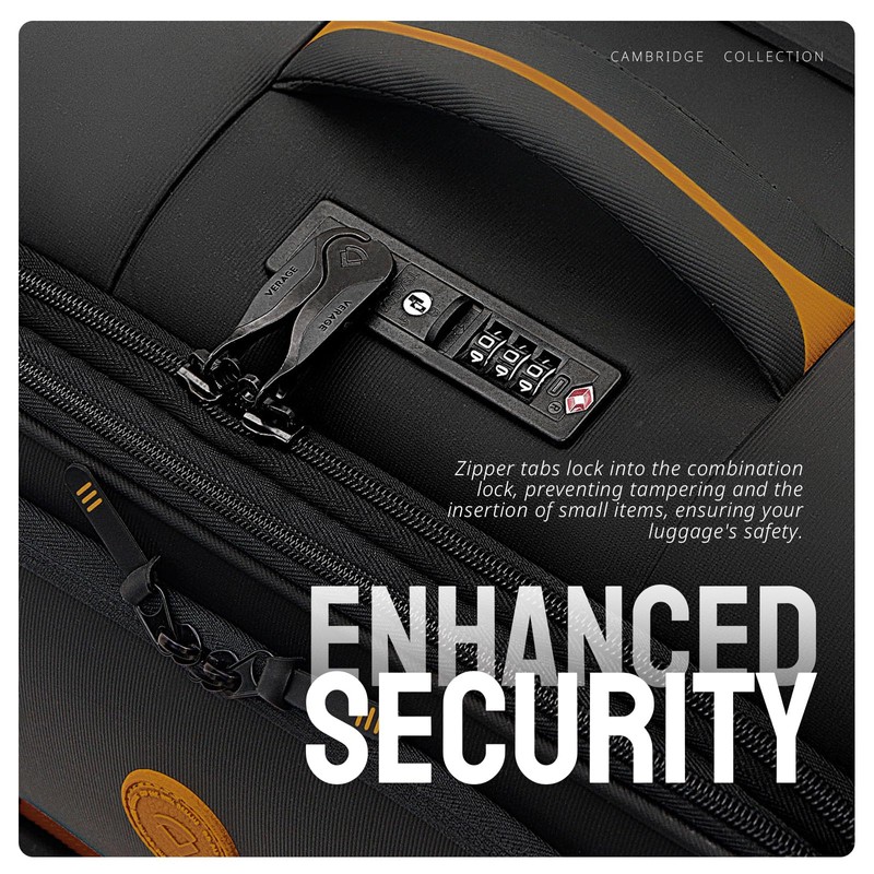 Verage Cambridge Lightweight Carry On Luggage,Softside Expandable Suitcase with Spinner