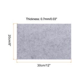 Rebower Soft Felt Sheets Acrylic Fabric Soft Felt Craft Sheets [for DIY Creative Crafts Projects and Decoration] - 12 Inch x 8 Inch/Grey / 24PCS