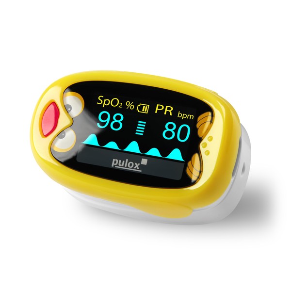 Pulox PO-210B Children's Pulse Oximeter for Children Finger Oximeter Oxygen Saturation Meter SpO2 and Pulse Measurement