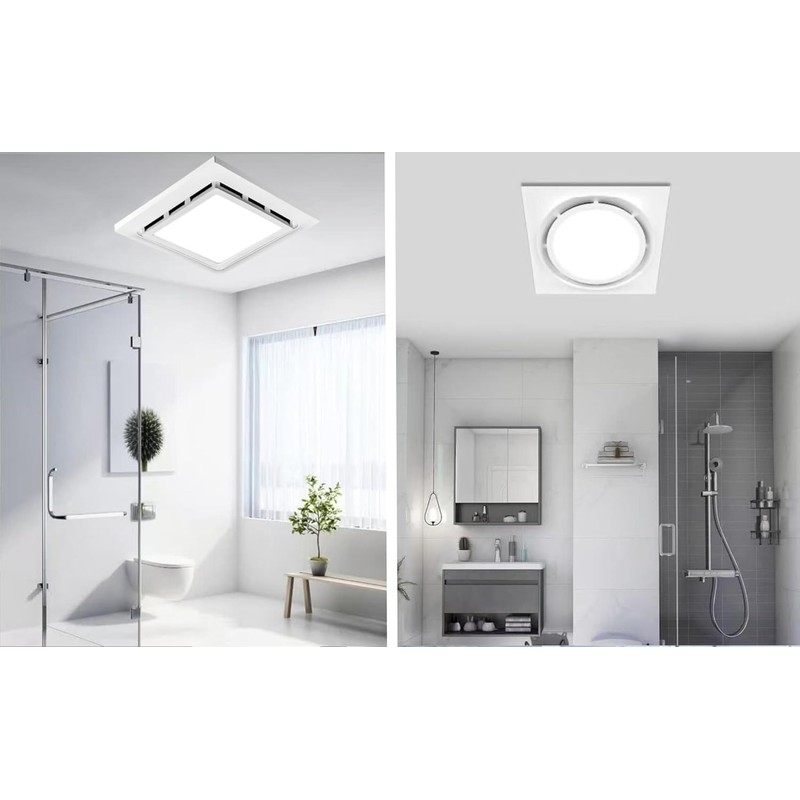MEOZRI Bathroom Exhaust Fan with LED Light Ceiling Mount Ventilation