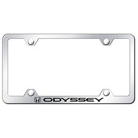 Au-TOMOTIVE GOLD Laser Etched Logo Stainless Steel Wide Body License Plate Frame for Honda Odyssey (Chrome)