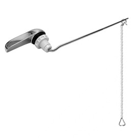 GDHeHKJi Universal Toilet Tank Handle Replacement, Front Mount Flush Lever with 304 Stainless Steel Rod, Fits Square Holes, Compatible with TOTO Kohler American Standard(1-Pack)