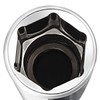sourcing map 1/2-Inch Drive 24mm 6-Point Shallow Socket, Metric, Cr-V