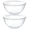 PLASTICPRO Disposable 150 Ounce Round Crystal Clear Plastic Serving Bowls