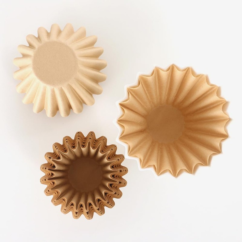Velloray 100 Count Unbleached Coffee Filters, 4-5 Cup Natural Basket