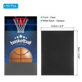 PATIKIL Soft Clear Cards Sleeves Cardholders 3.5x2.6inch, 50 Pack Frosted Trading Card Protectors for Standard Collectable Baseball Game Trading Card, Black