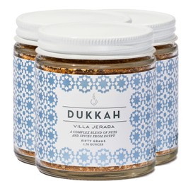 Villa Jerada, Dukkah Premium Seasoning 1.7 oz - Egyptian Complex Spice Mix of Nuts and Spices (Unique & Fragrant) (DUKKAH - 3 JARS)