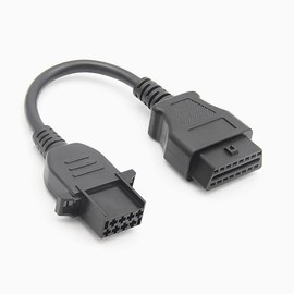 O06CS Bolwins OBD2 16 Pin OBD1 8Pin V2 Diagnose Stecker Kabel Adapter LKW Truck, Diagnose Adapterkabel passende für V olvo, Kabellänge: ca. 26cm