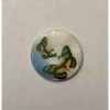 Green & Yellow Butterflies Natural Pearl Shell Button - Made