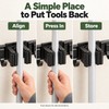 Wall-Mounted Broom and Mop Holder – 4 Slots and 5