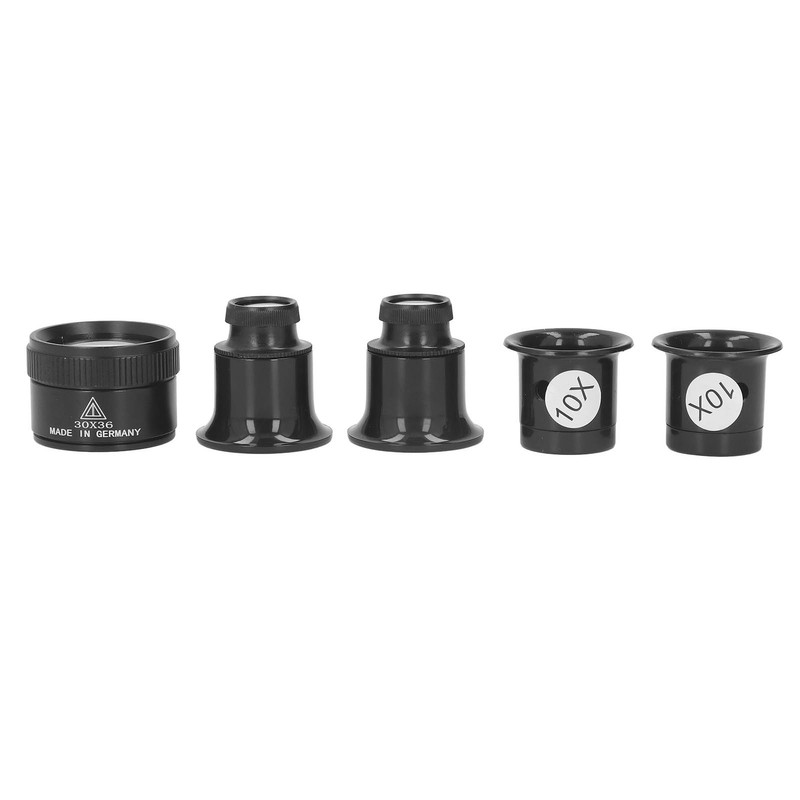 5 Pcs Monocular Magnifier 10X 20X 30X 30x36mm Multifunctional Light