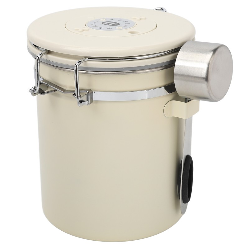 Coffee Canister Airtight Stainless Steel Kitchen Food Storage Container with