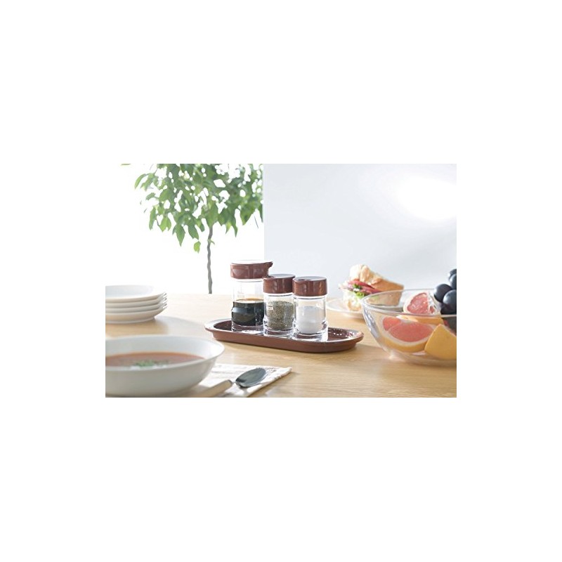 Squirrel Seasoning Tray, Oval, Red, W10.6 x D4.3 x H0.8