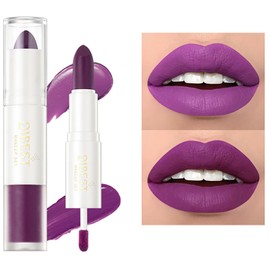 HWSHQY OO Dual Ended Lip Makeup,2-in-1 Matte Liquid Lipstick Lip Gloss,Long Lasting Smudge Proof Lip Stain,Silky Smooth Lip Glosses,Creamy Velvet Lipcolor Lip Makeup,06