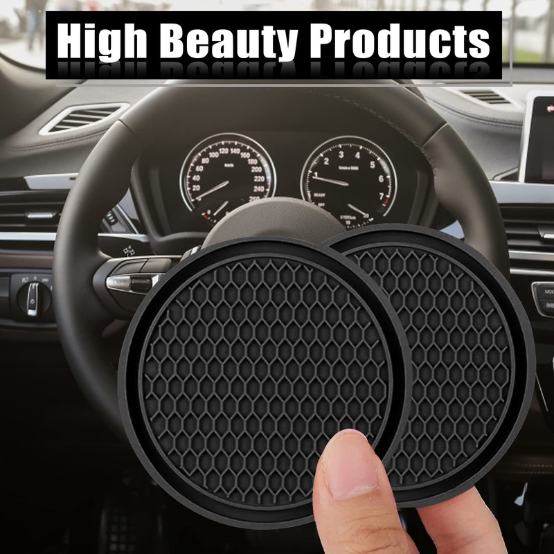 4 PCS Car Cup Holder Coaster, Universal Auto Anti Slip