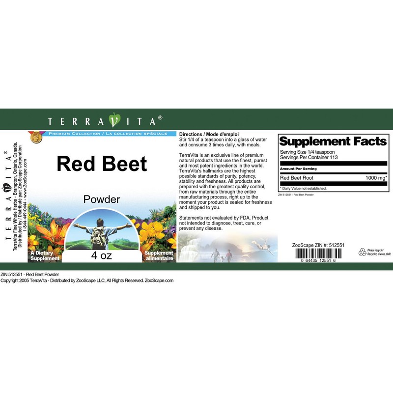 Red Beet Powder (4 oz, ZIN: 512551)