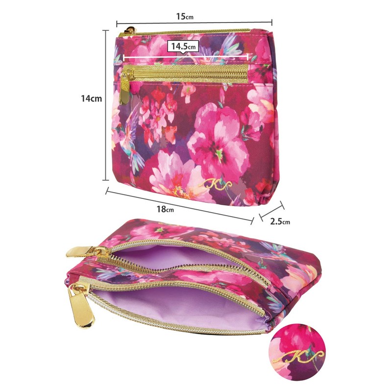 Floral Series Makeup Pouch, Pouch, Cosmetic Pouch, Tissue Case, Pink,