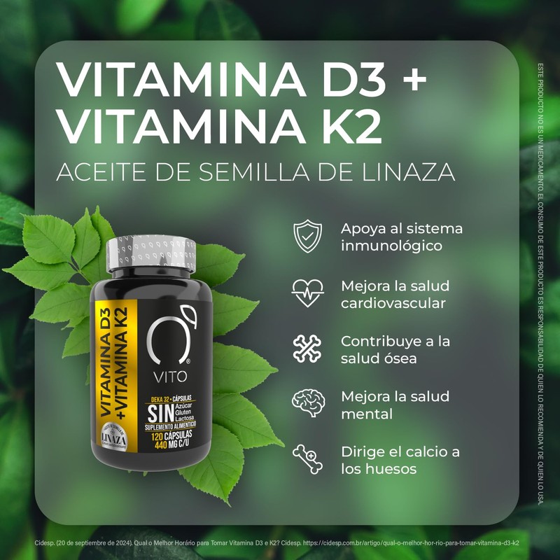 VITO | Vitamina D3 400 UI + K2+ Aceite de
