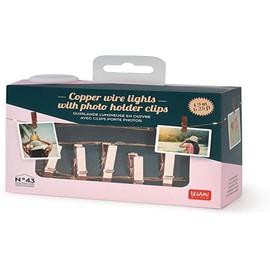 Legami Milano Copper Fairy Lights with Photo Frame, Multi-Colour, One Size
