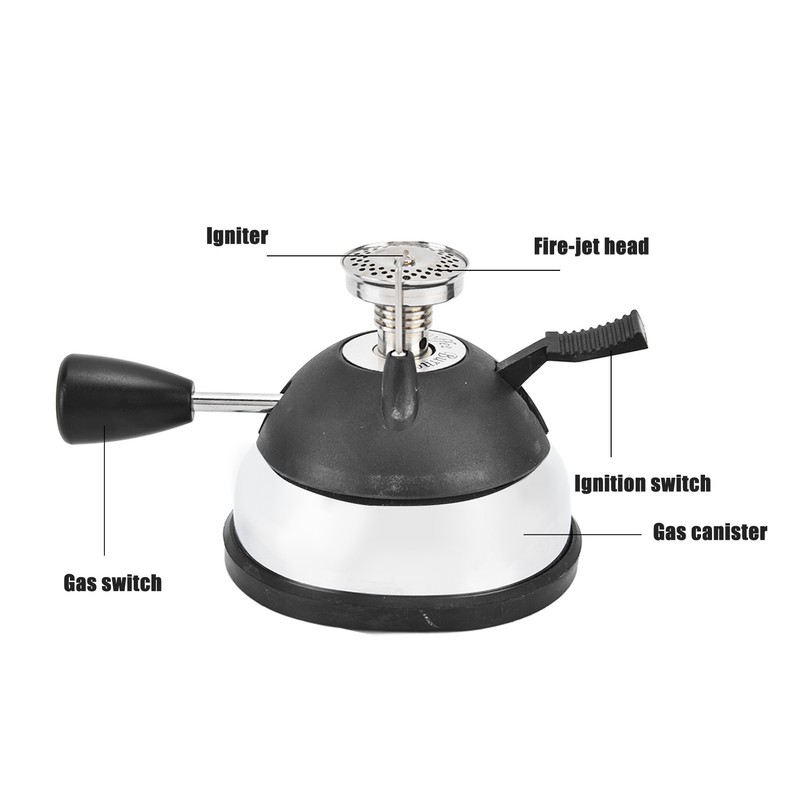 Butane Burner Adjustable Flame Easy Operation Stainless Steel Highly Durable