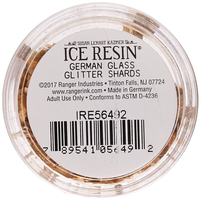 Ice Resin® Glass Glitter Shards, Antique Gold