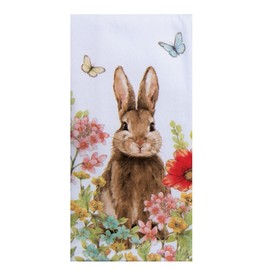 Kay Dee Designs Set of 2 GARDEN BUNNY Floral Terry Kitchen Towels by Kay Dee Designs