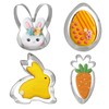 Easter Cookie Cutters, 4pcs Holiday Themed Cutter Carrot Egg Bunny