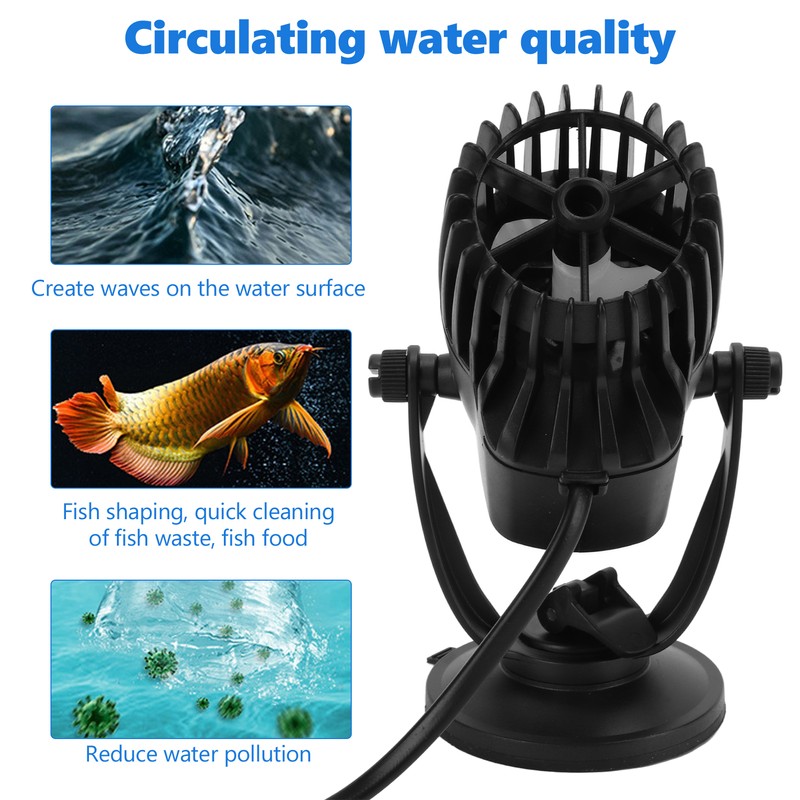 Aquarium Wavemaker Pump 360° Adjustable Reversal Free Fish Tank Circulation