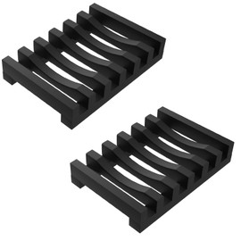 Topsky Jaboneras de Silicona Antideslizantes | Soportes para Baño | Protege y Seca el Jabón | Cubierta para Fregadero, Bañera y Ducha | Estropajo | Esponjas (Negro)