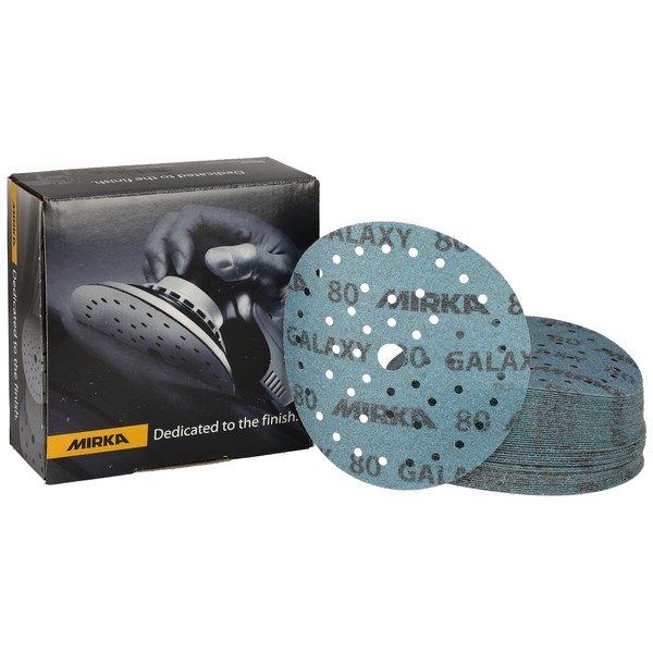 Mirka Galaxy Multifit Sandpaper 6 inch (150mm) - Grit 80,