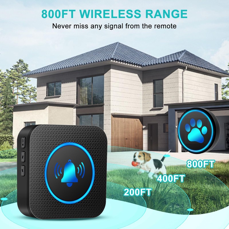 Dog Door Bell for Potty Training, Smart Wireless Doggie Doorbell