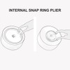 Utoolmart Internal Snap Ring Plier Angled Retaining Ring Pliers Bent
