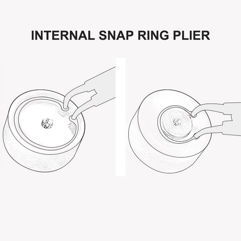 Utoolmart Internal Snap Ring Plier Angled Retaining Ring Pliers Bent