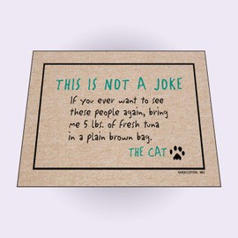 This is Not a Joke (Natural/Purple/Green) (27"w x 18"d)