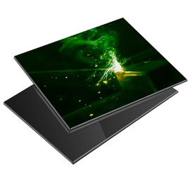 TRQWH 4.5" x 5.25" Welding Glass Lens 2 EACH Helmet Filter Darkening Welding Hardened Glass Lens Welding Hood Lens (BLACK, SHADE10)