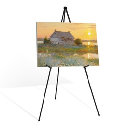 ZEGNEER Folding Display Easel Stand, 63" Tall Floor Poster Easel, Adjustable Telescoping Art Easel, Easy Assembly, 1Pack