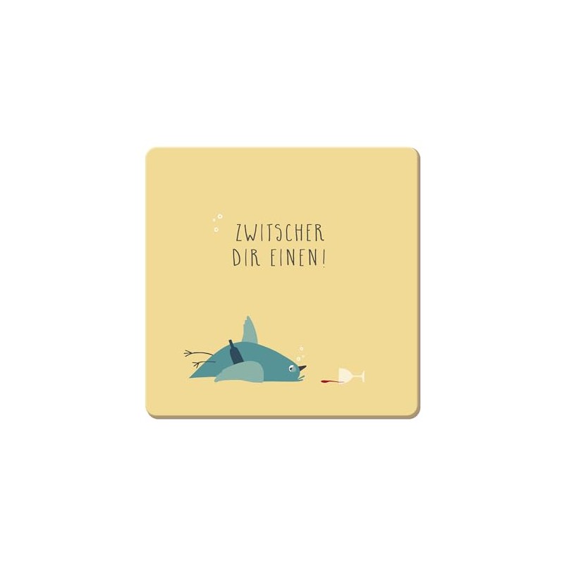 Grafik Werkstatt Funny Cork Coaster | Twitscher dir eine!