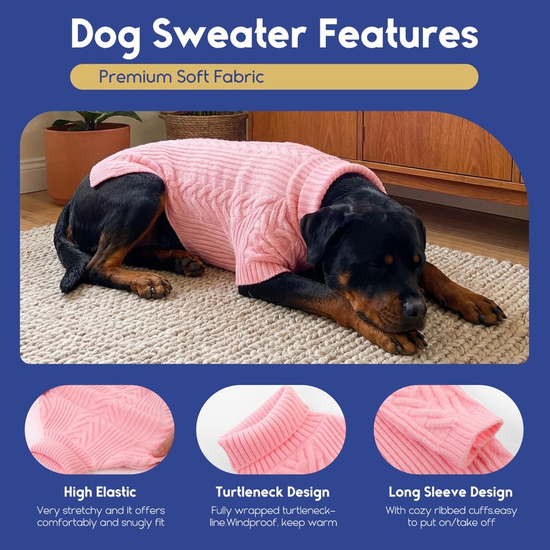 ASENKU Extra-Large Dog Sweater, Dog Sweaters for Extra Large Dogs,