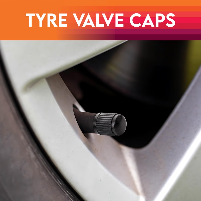 Fernline Tyre Valve Caps – 10 Pack Black Stem Covers