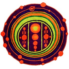 ImZauberwald Galactic Federation Crop Circle Patch ~7inch Handmade UV Glowing