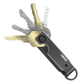 The Ridge Key Organizer - Compact Metallic Key Holder, Minimalist Innovative Keyholder, Smart Keychain Secures 2-6 Keys (Aluminum Gunmetal)