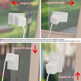 Teccle Angled Window Mount for Wyze Cam OG (2023 Model) 20 Degrees Tilt Up/Down/Left/Right Through Window Use Cam OG (Pack of 1, White)