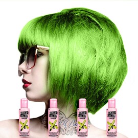 Semi-Permanent Hair Colour Cream Dye Crazy Colour Renbow 4 x 100 ml