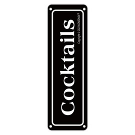 Tin Sign Cocktails Bar Pub Home Vintage Retro Poster Cafe Man Cave Shop Decor Metal Sign 4X16inches