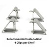 Commercial Refrigerator Shelf Support Clips – Stainless Steel Square-Rail Brackets