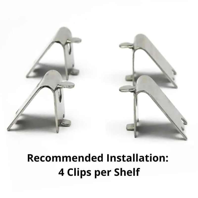 Commercial Refrigerator Shelf Support Clips – Stainless Steel Square-Rail Brackets