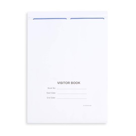 Blue Summit Supplies Visitor Badge Log Book with Duplicate Record, 250 Stickers per Pack, School Visitor Stickers, Guest Badge Book, Visitor Log Book
