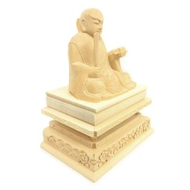 木彫 Buddha 日蓮 Saints 座像 3.0 Dimension 桧木