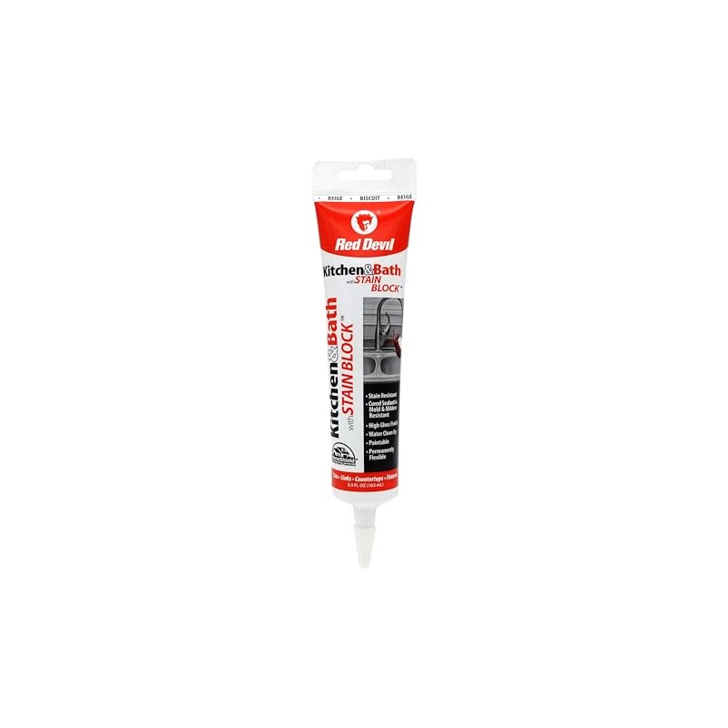 Red Devil 075522 Kitchen & Bath Stain Block Sealant, 1-Pack,
