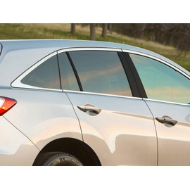 Rvinyl Pillar Post Pre Cut Window Trim Kits in Matte Black Compatible with Acura RDX 2013-2018 - Adhesive Backs
